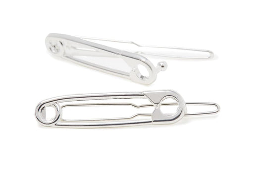 NuMe Safety Pin Hair Clip - Silver