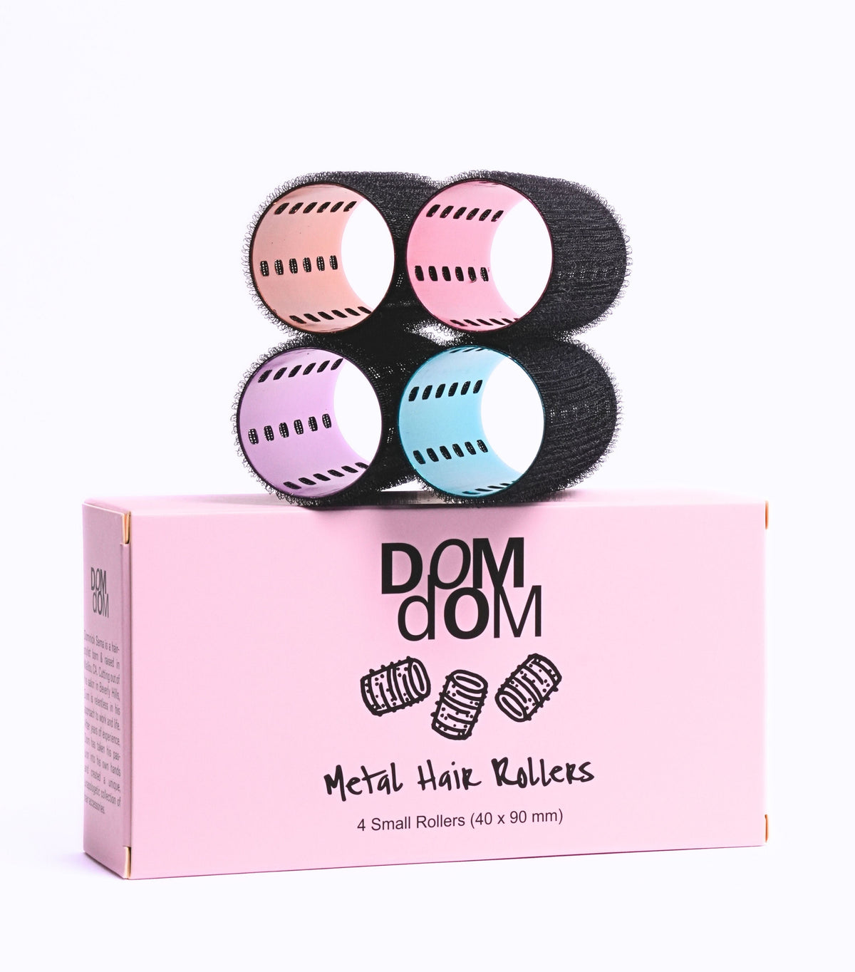 4 - SMALL Metal Hair Rollers w/o clips