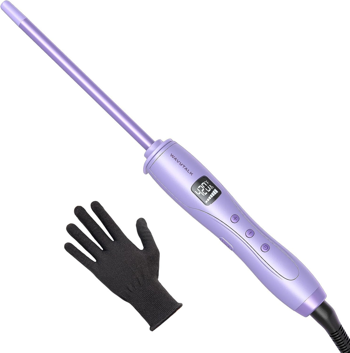 Wavytalk 3/8 Inch Small Curling Iron for Short & Long Hair, Ceramic Barrel