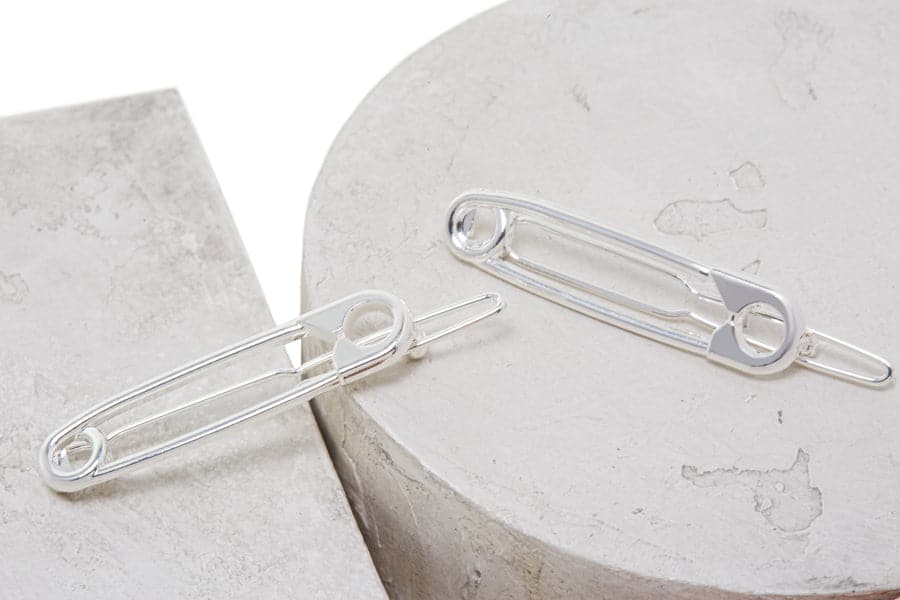 NuMe Safety Pin Hair Clip - Silver