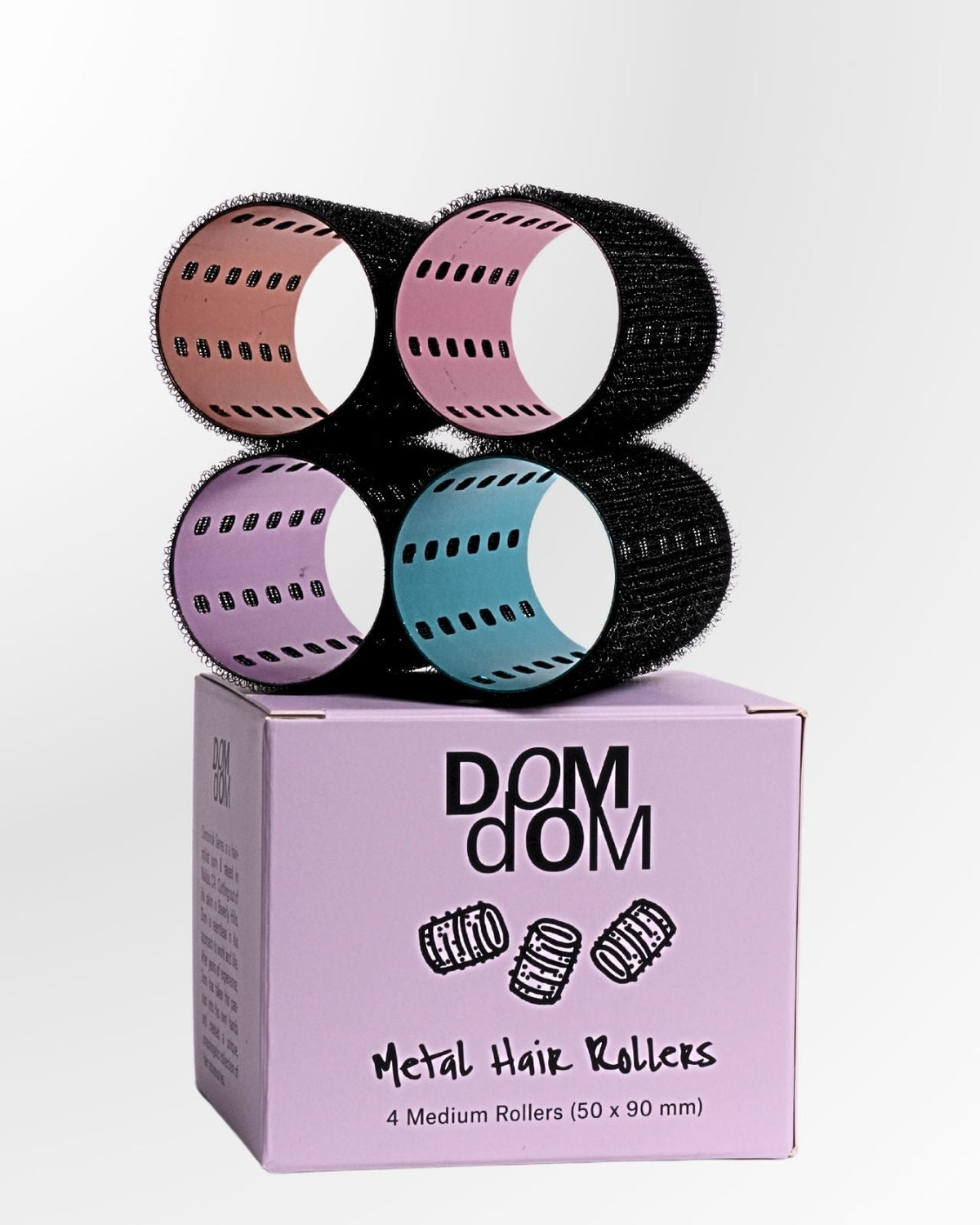 4 - MEDIUM Metal Hair Rollers w/o clips