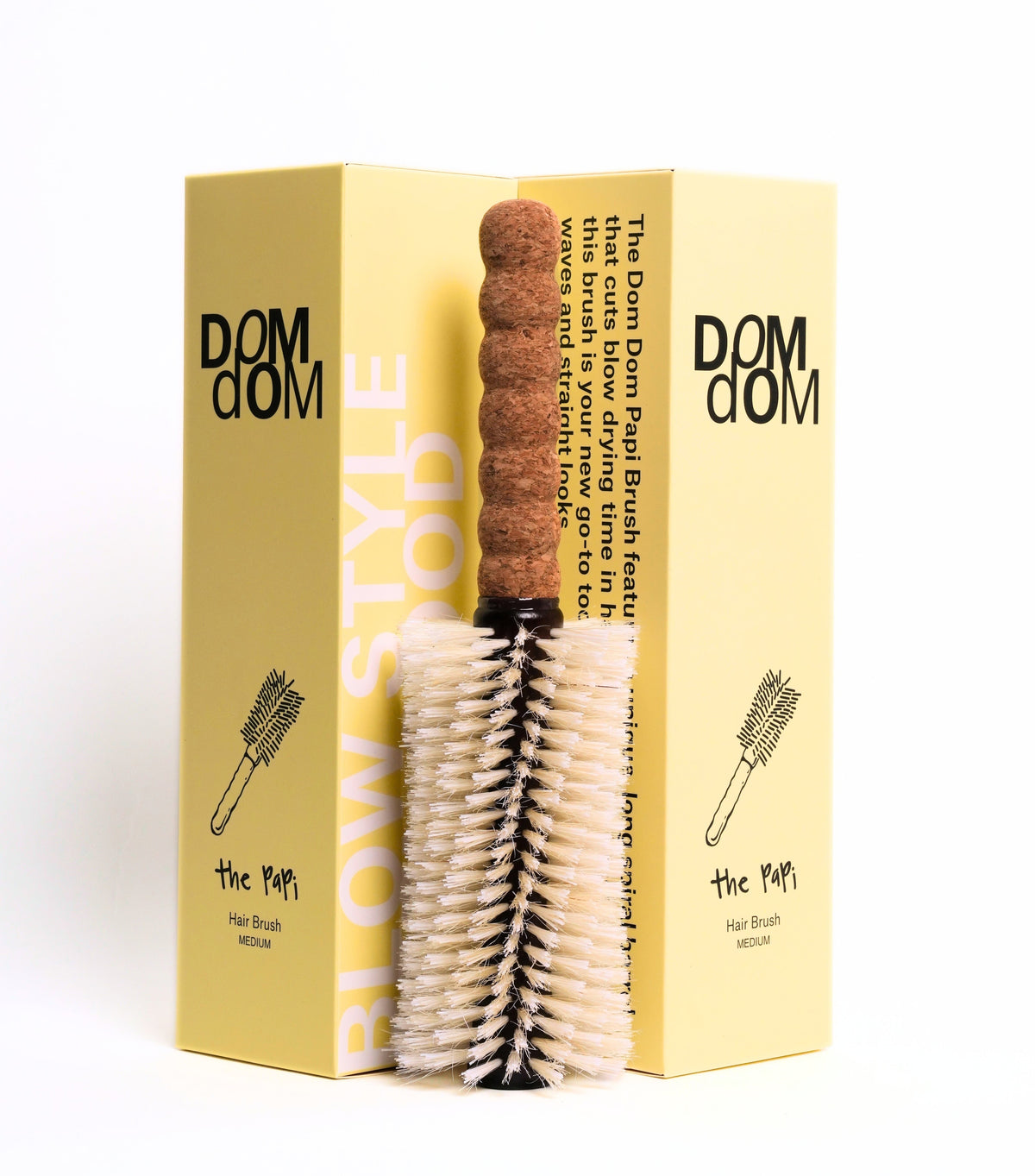 The Papi Long Barrel Boar / Nylon Brush Medium