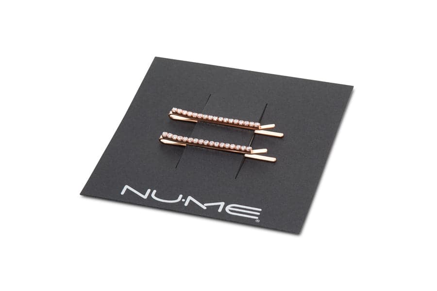 NuMe Sparkle Hair Pin Set of 2-  Rose Gold
