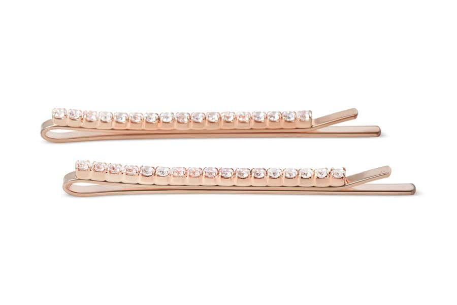 NuMe Sparkle Hair Pin Set of 2-  Rose Gold