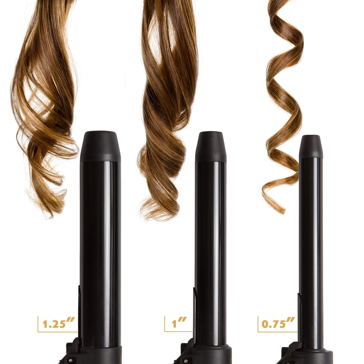 Automatic Rotating Curling Iron Set | 1” + 1.25” + 0.75” Barrels | NuMe