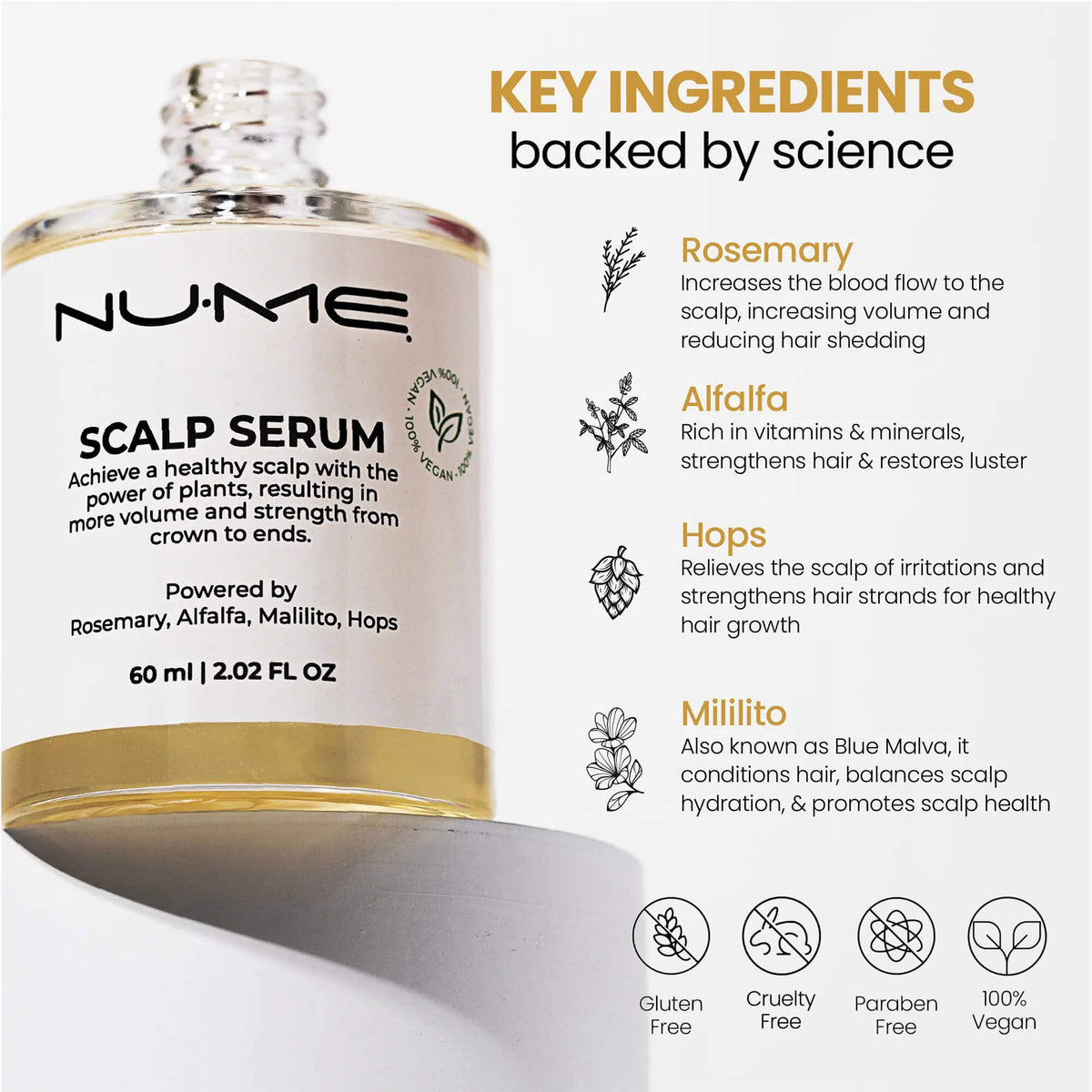 NuMe Rosemary Scalp Serum for Thinning Hair