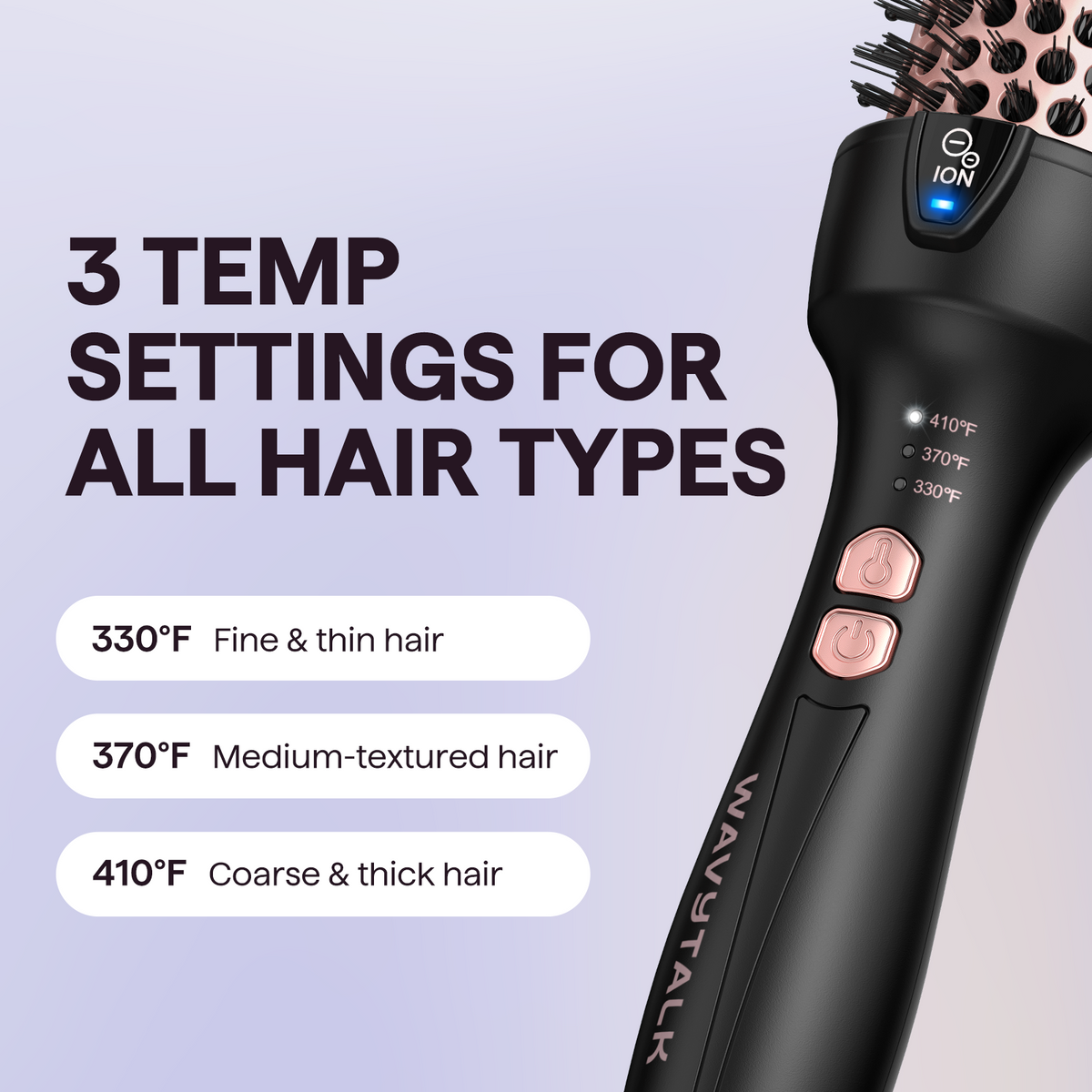 Wavytalk Thermal Brush Blowout Express 1.5" Ionic Heat Round Brush