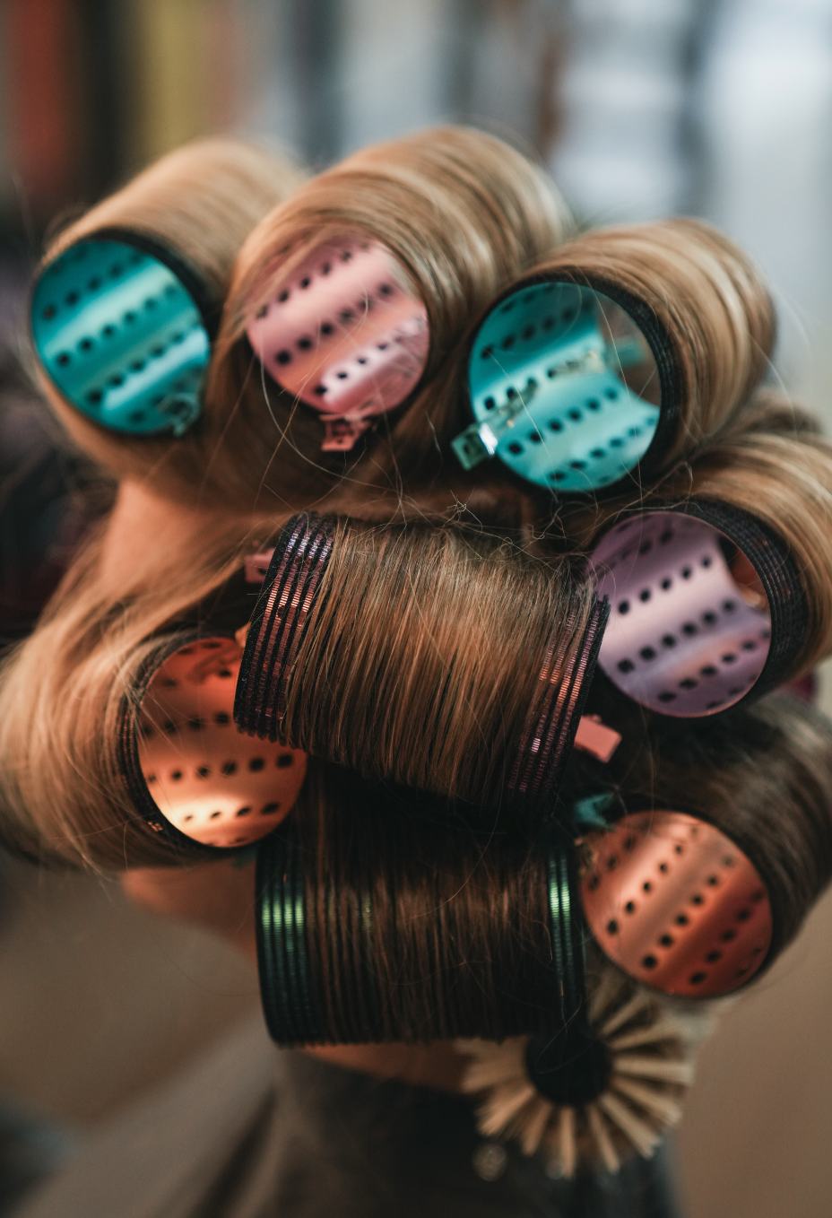 4 - MEDIUM Metal Hair Rollers w/o clips