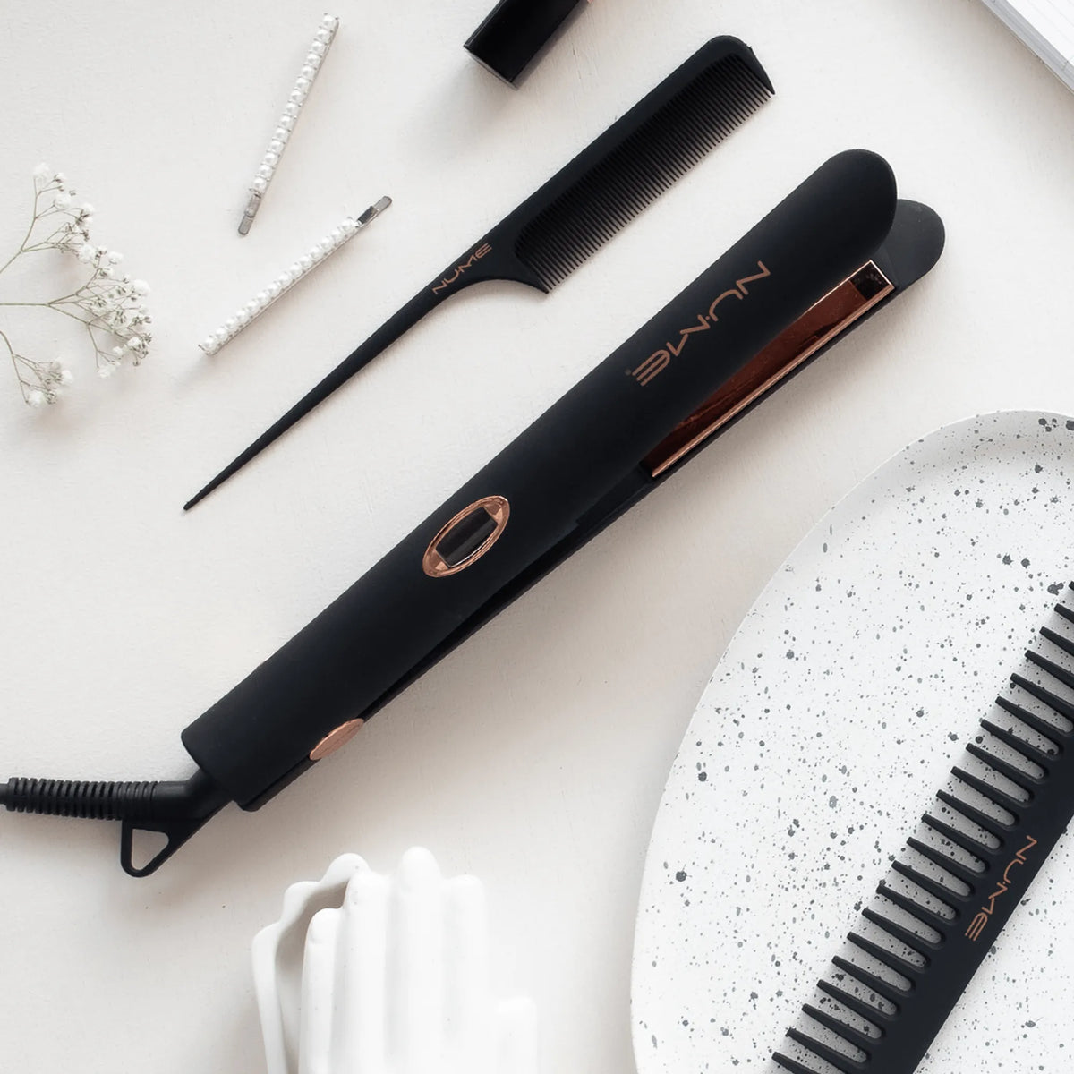 Style Setter Flat Iron – 1” Titanium Hair Straightener