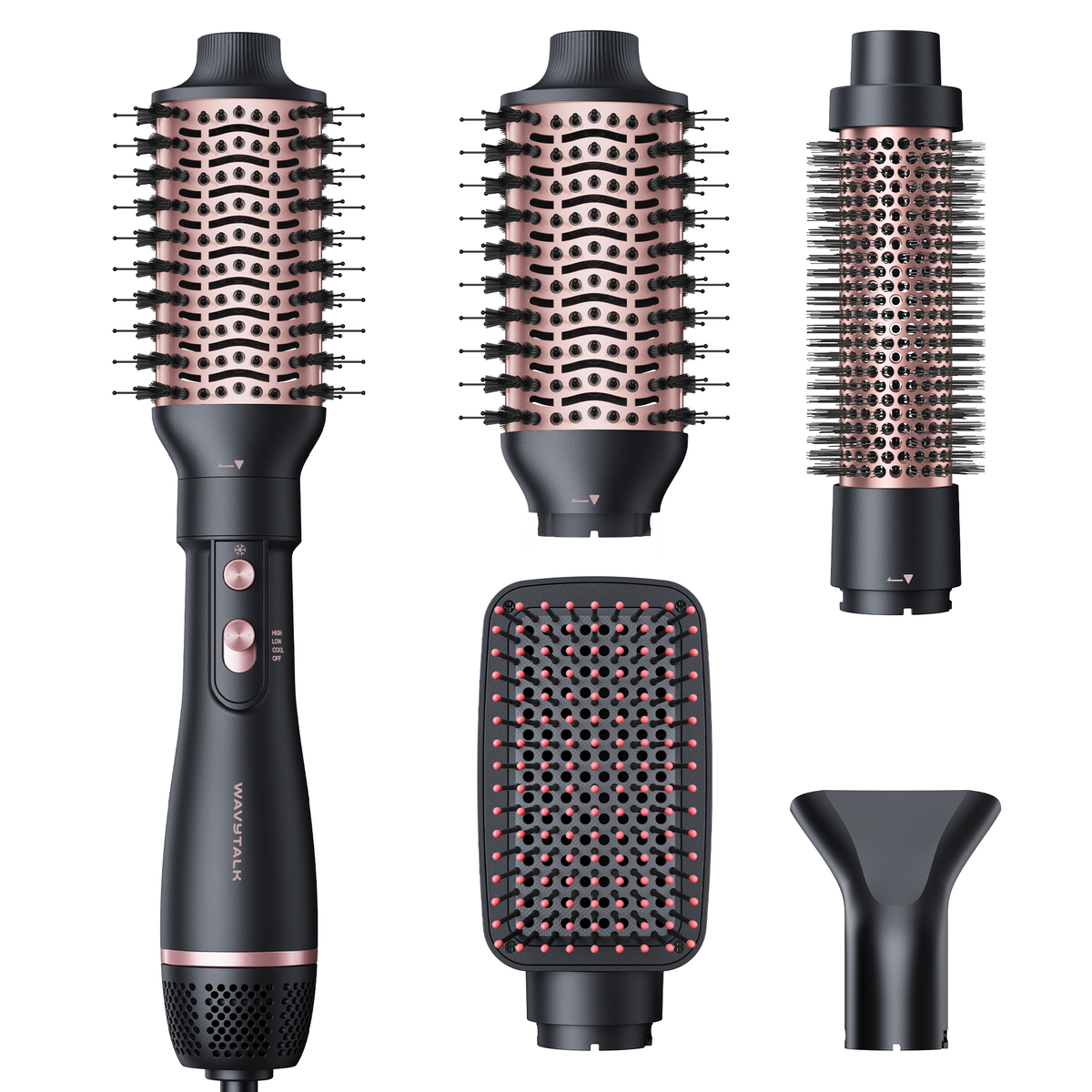 Wavytalk Hair Dryer Brush Set, Air Sculpt 4-in-1 Hot Air Brush Set