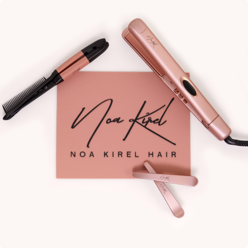 NKB Stylista Flat Iron Set – 1” Ceramic Hair Straightener & Styling Kit